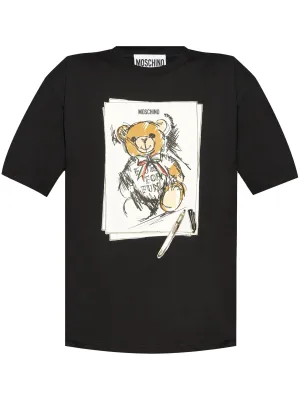 MOSCHINO T-SHIRT WITH PRINTED LOGO