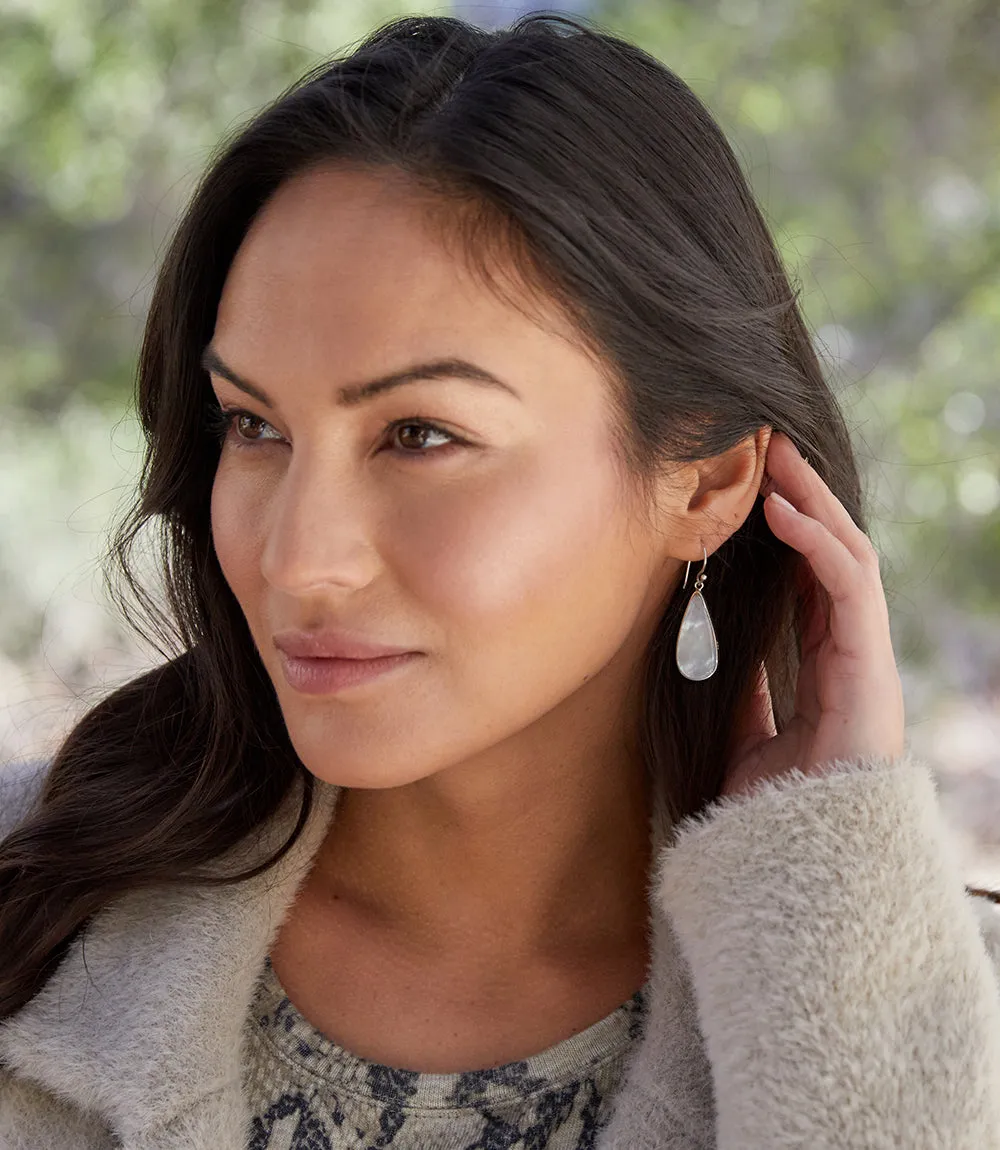 Mother of Pearl Teardrop Earrings