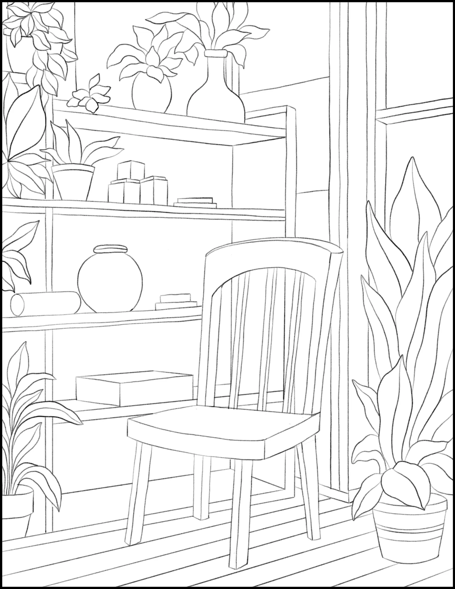 Multi Book: Flowers, Animals, and Home Interior Designs Printable Coloring Book