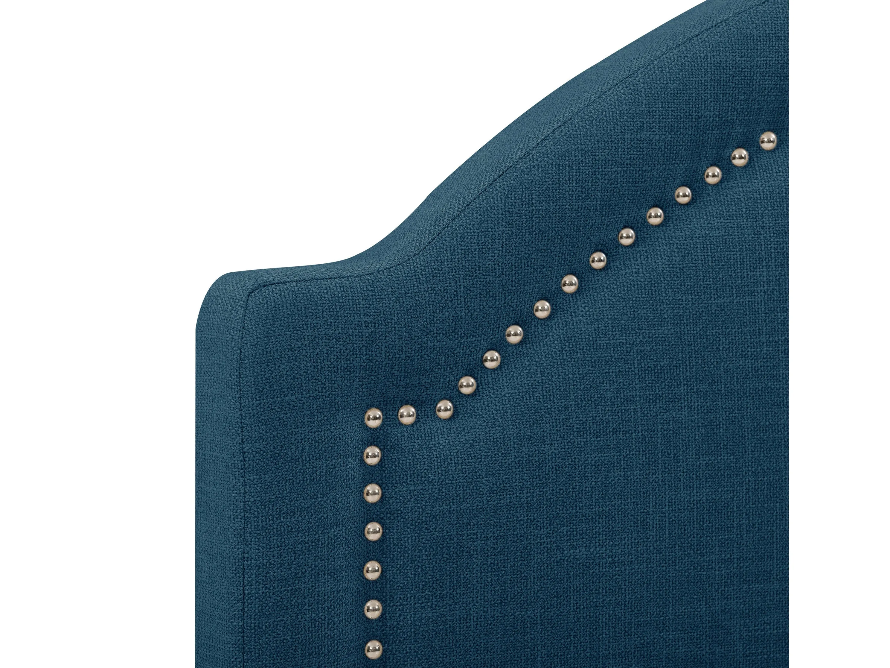 Navy Blue Upholstered Double/Full Bed