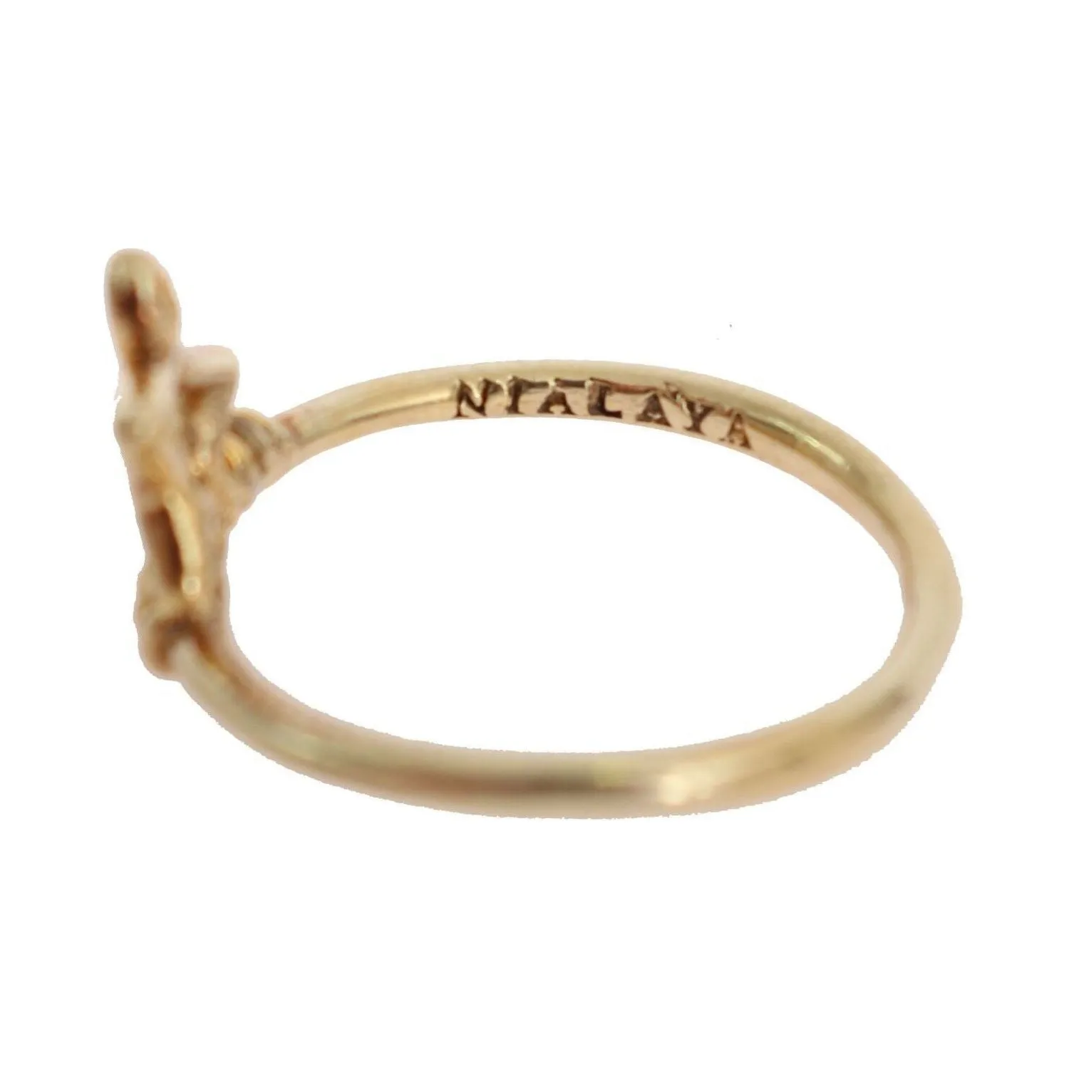 Nialaya Elegant Gold-Plated Sterling Silver Ring