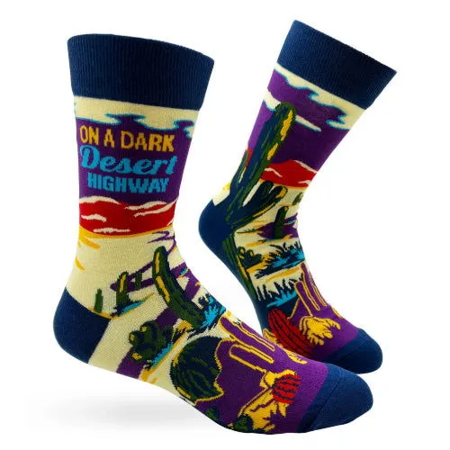 Novelty: On a Dark Desert Highway - Crew Socks