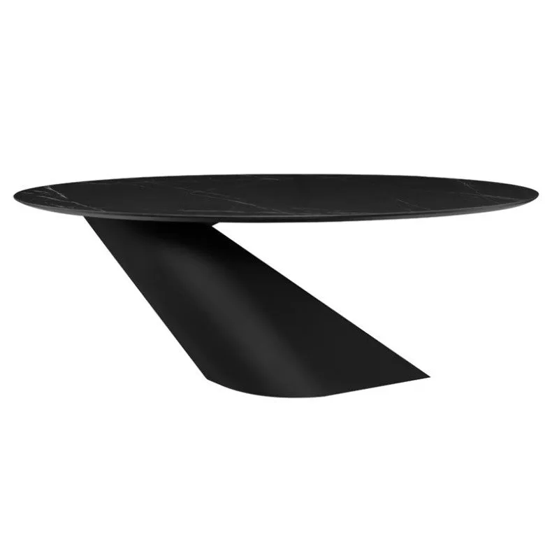 Oblo Black Oval dining table