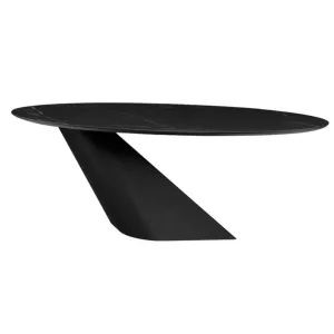 Oblo Black Oval dining table