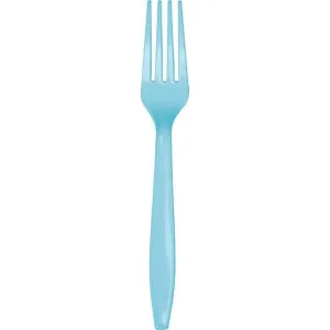 Pastel  Blue Plastic Forks