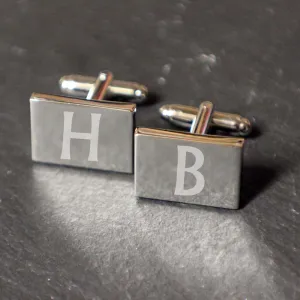 Personalised Rectangle Cufflinks with FREE gift box