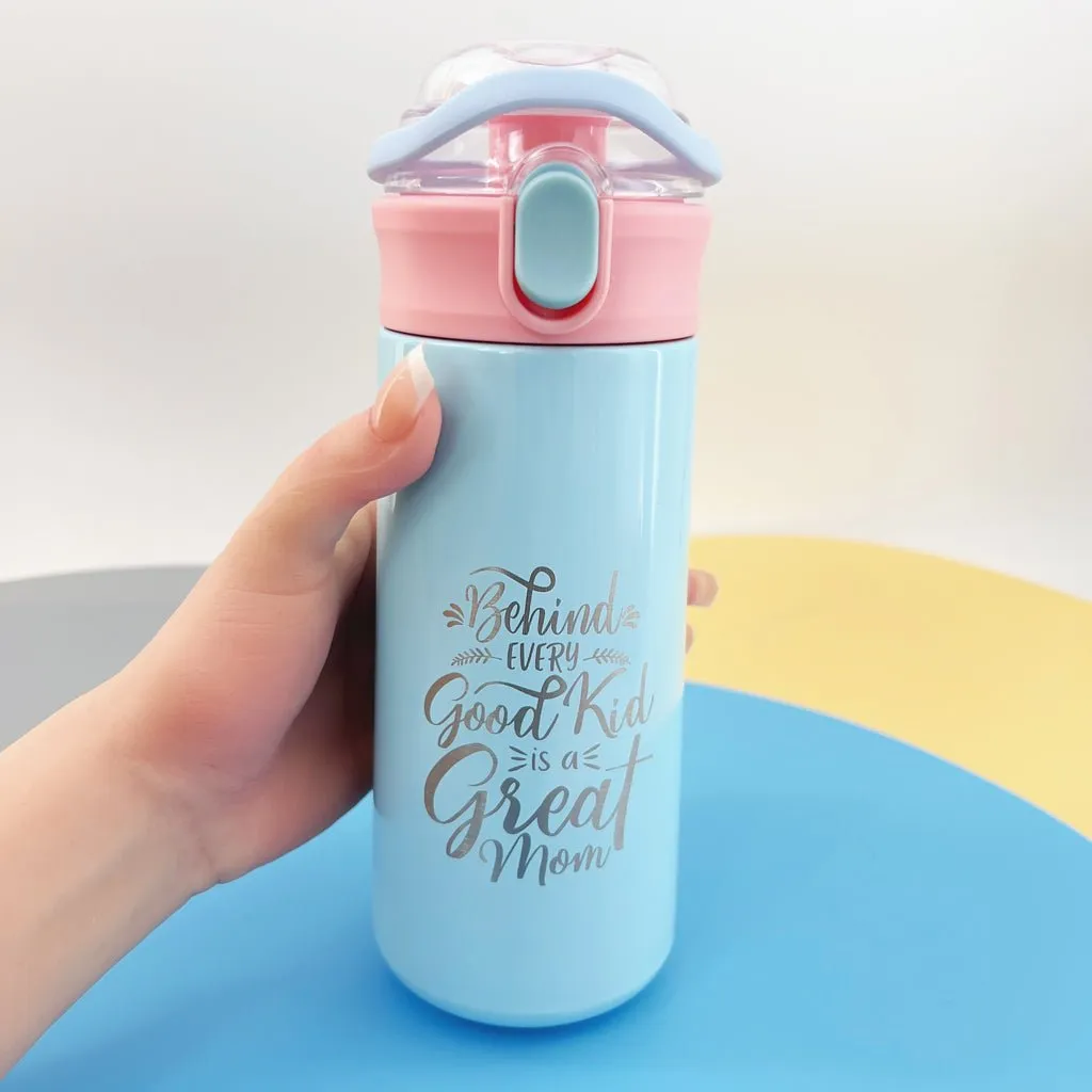 Personalized Tumbler Best Dad Amazing Mom Laser Engraved Water Bottle Insulated Stainless Steel with Straw Handle 16.9 oz