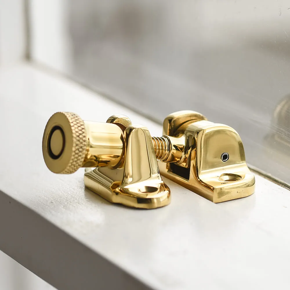 Polished Brass Brighton Sash Window Fastener