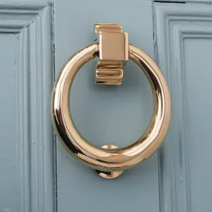 Polished Brass Hoop Door Knocker