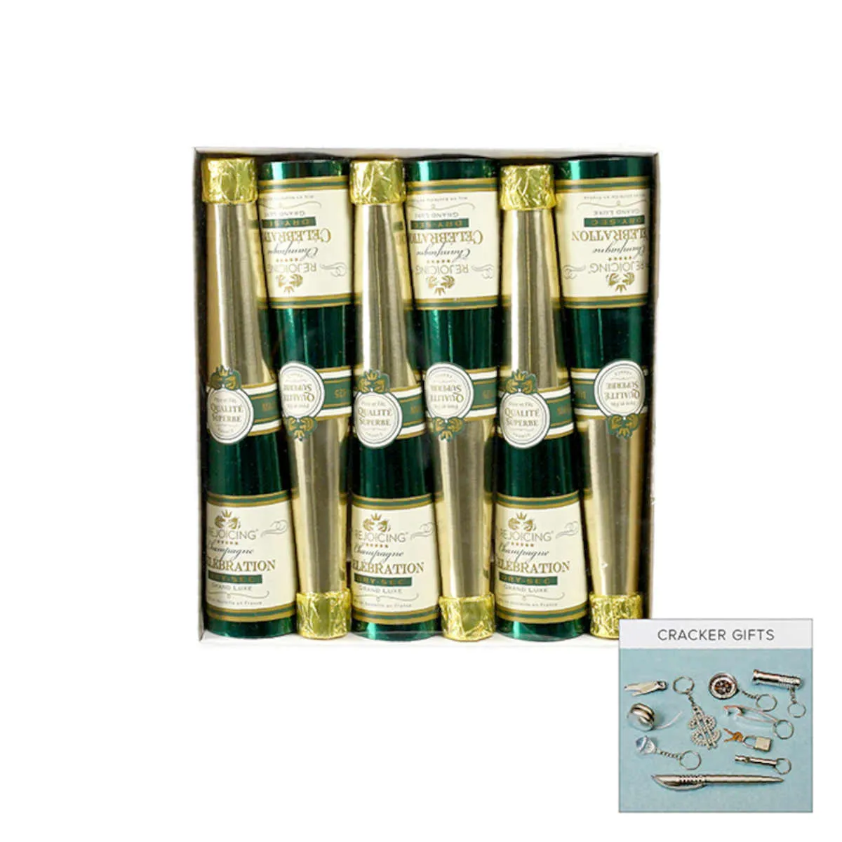 Pure Christmas Luxury Cracker Champagne Bottle (Set of 6)