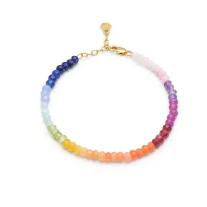 Rainbow Sunset Gemstone Anklet