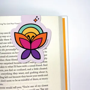 Retro Butterfly Laminated Magnetic Bookmark