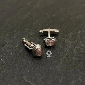 Rose Silver Cufflinks