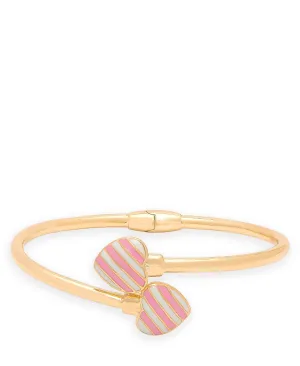 Striped Heart Bypass Bangle