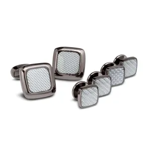 Textured Metal Cufflinks and Studs